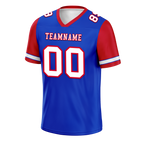 Custom Blue Red Two Tone White Personalized Authentic Football Jersey FBJ02-bc0f09d