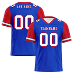 Custom Blue Red Two Tone White Personalized Authentic Football Jersey FBJ02-bc0f09d