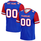 Custom Blue Red Two Tone White Personalized Authentic Football Jersey FBJ02-bc0f09d