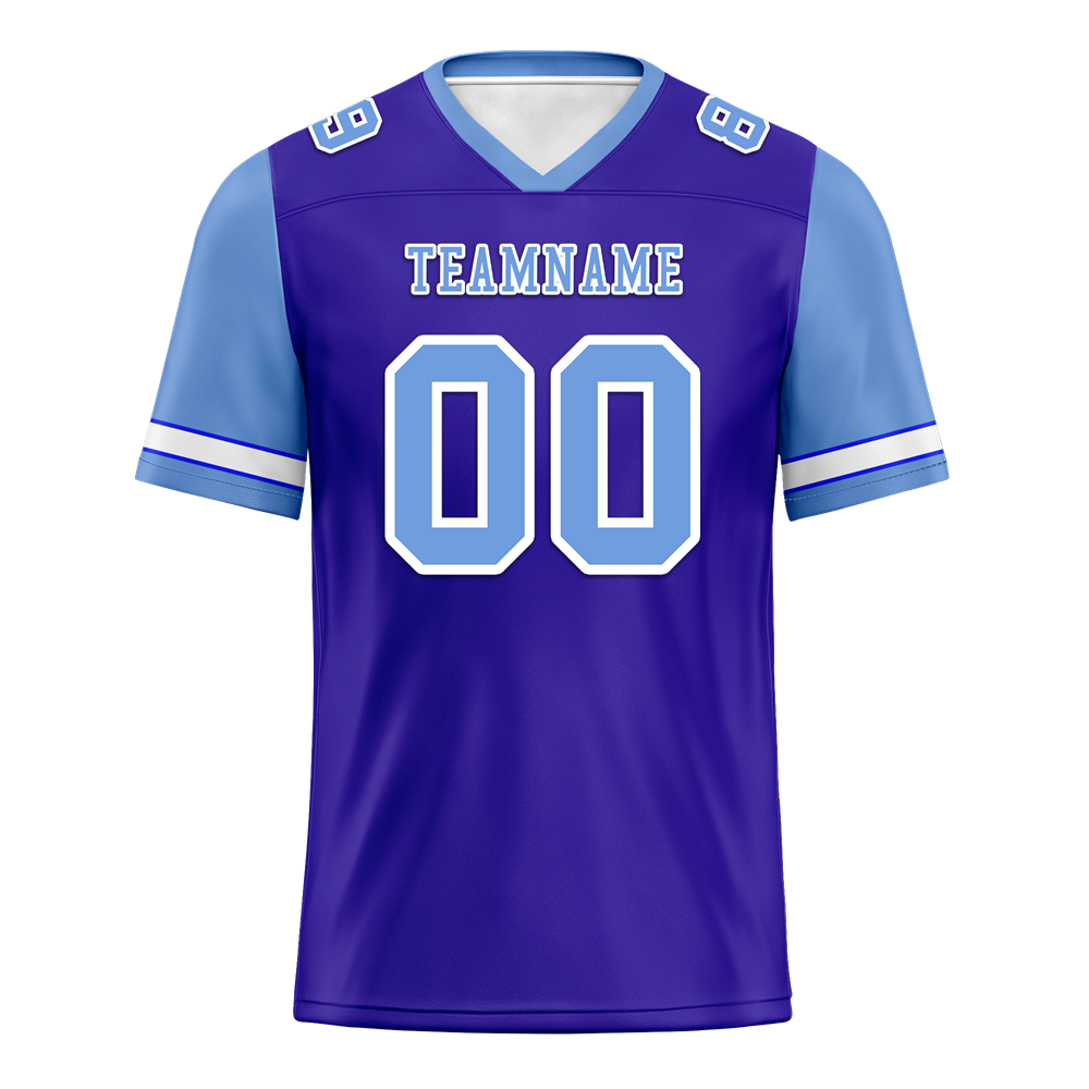 Custom Blue Aqua Two Tone Aqua Personalized Authentic Football Jersey FBJ02-bc0f09e