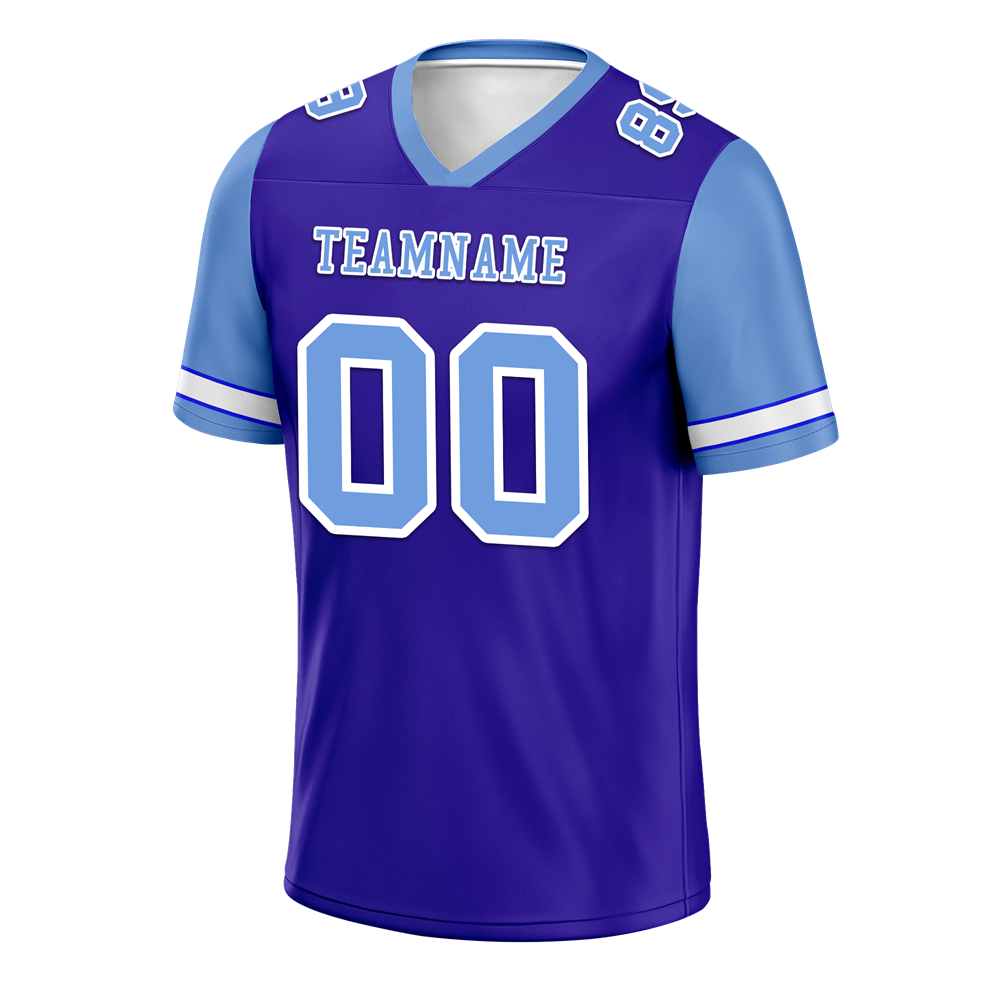 Custom Blue Aqua Two Tone Aqua Personalized Authentic Football Jersey FBJ02-bc0f09e