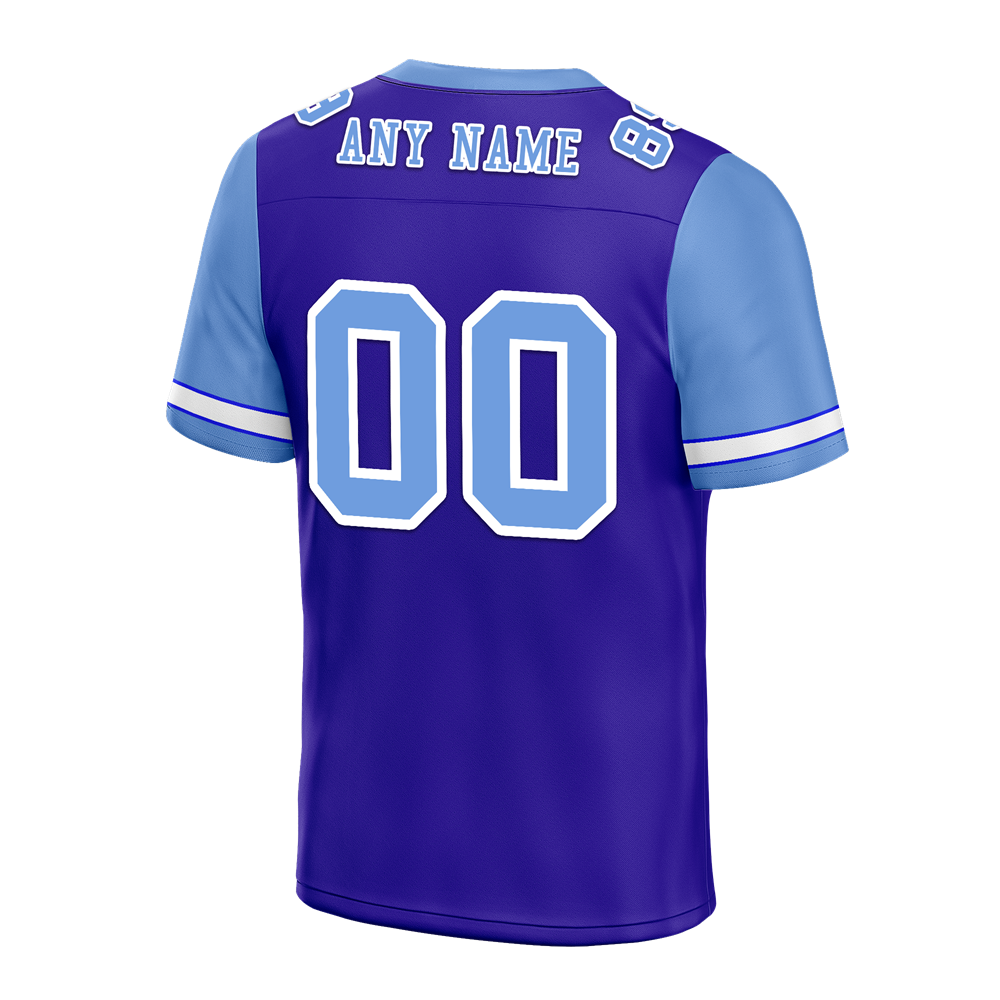Custom Blue Aqua Two Tone Aqua Personalized Authentic Football Jersey FBJ02-bc0f09e