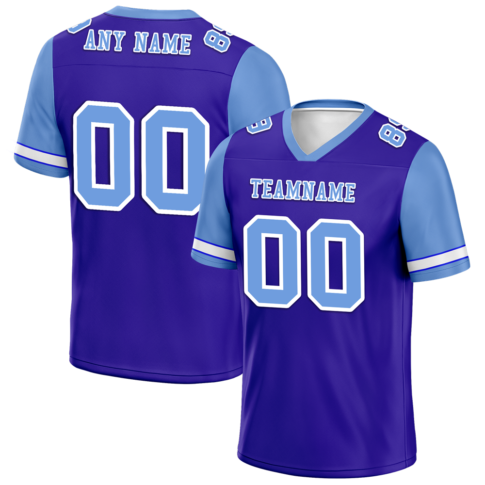 Custom Blue Aqua Two Tone Aqua Personalized Authentic Football Jersey FBJ02-bc0f09e