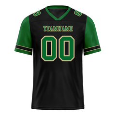 Custom Black Green Two Tone Green Personalized Authentic Football Jersey FBJ02-bc0f097