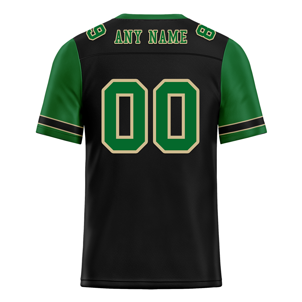 Custom Black Green Two Tone Green Personalized Authentic Football Jersey FBJ02-bc0f097