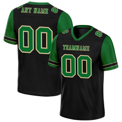 Custom Black Green Two Tone Green Personalized Authentic Football Jersey FBJ02-bc0f097