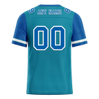 Custom Aqua Blue Two Tone Blue Personalized Authentic Football Jersey FBJ02-bc0f098
