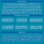 Custom Aqua Blue Two Tone Blue Personalized Authentic Football Jersey FBJ02-bc0f098