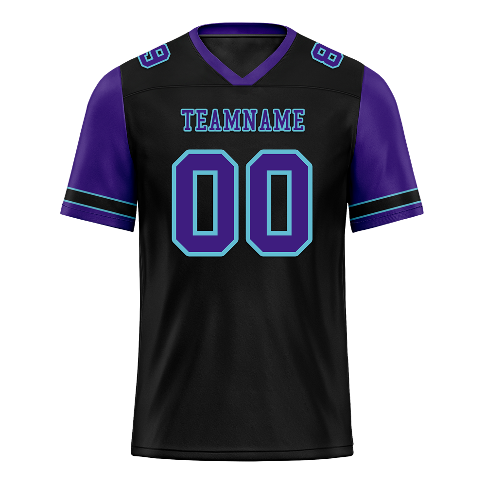 Custom Black Purple Two Tone Purple Personalized Authentic Football Jersey FBJ02-bc0f099