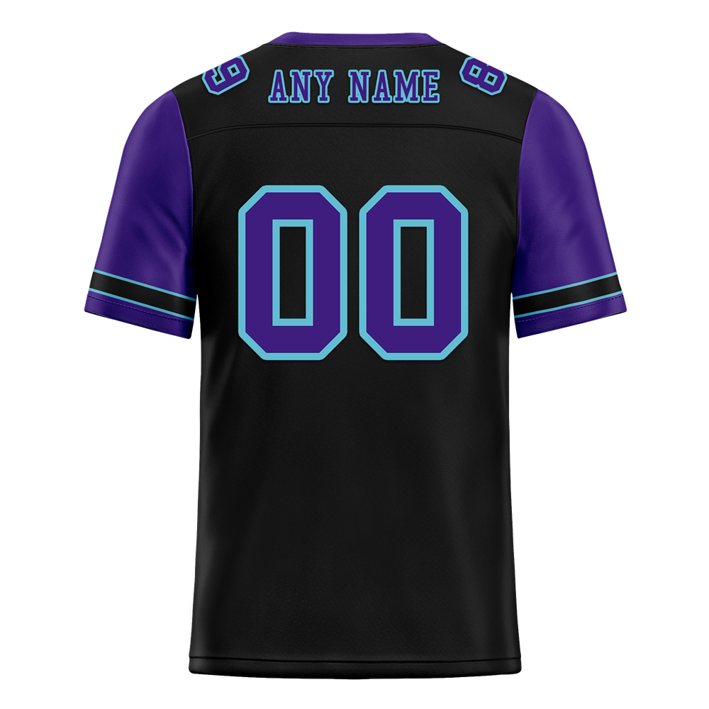 Custom Black Purple Two Tone Purple Personalized Authentic Football Jersey FBJ02-bc0f099
