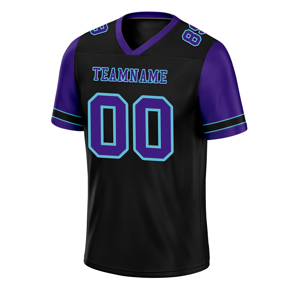Custom Black Purple Two Tone Purple Personalized Authentic Football Jersey FBJ02-bc0f099