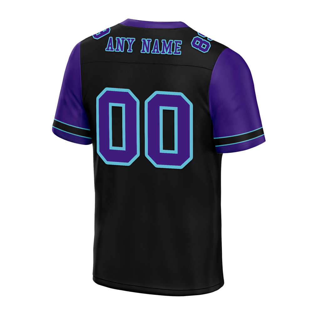 Custom Black Purple Two Tone Purple Personalized Authentic Football Jersey FBJ02-bc0f099