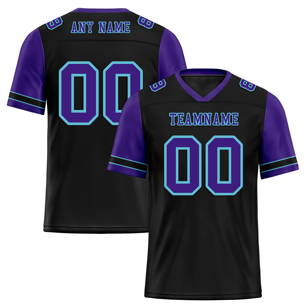 Custom Black Purple Two Tone Purple Personalized Authentic Football Jersey FBJ02-bc0f099