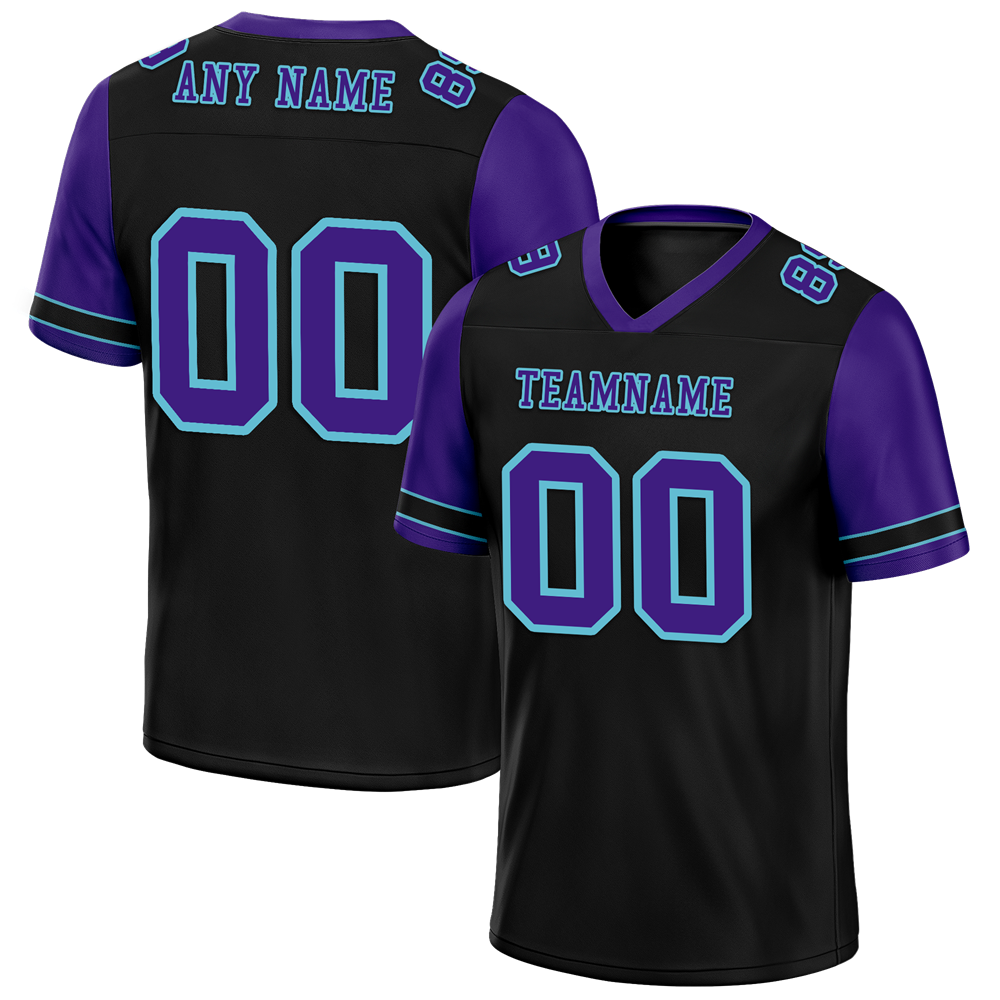 Custom Black Purple Two Tone Purple Personalized Authentic Football Jersey FBJ02-bc0f099