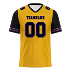 Custom Yellow Black Two Tone Black Personalized Authentic Football Jersey FBJ02-bc0fa00