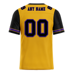Custom Yellow Black Two Tone Black Personalized Authentic Football Jersey FBJ02-bc0fa00