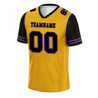 Custom Yellow Black Two Tone Black Personalized Authentic Football Jersey FBJ02-bc0fa00