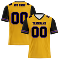 Custom Yellow Black Two Tone Black Personalized Authentic Football Jersey FBJ02-bc0fa00