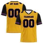 Custom Yellow Black Two Tone Black Personalized Authentic Football Jersey FBJ02-bc0fa00