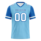 Custom Aqua Blue Two Tone White Personalized Authentic Football Jersey FBJ02-bc0fa0a