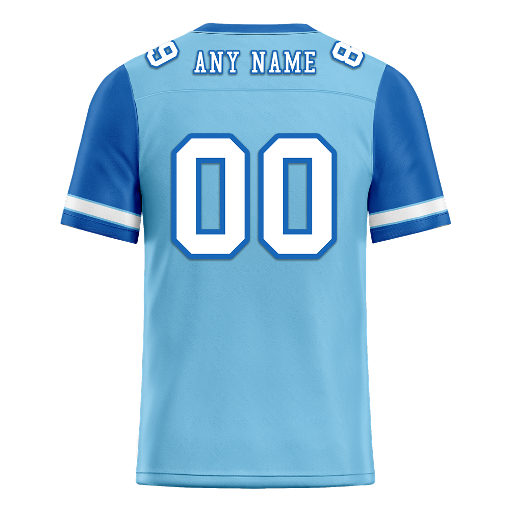 Custom Aqua Blue Two Tone White Personalized Authentic Football Jersey FBJ02-bc0fa0a