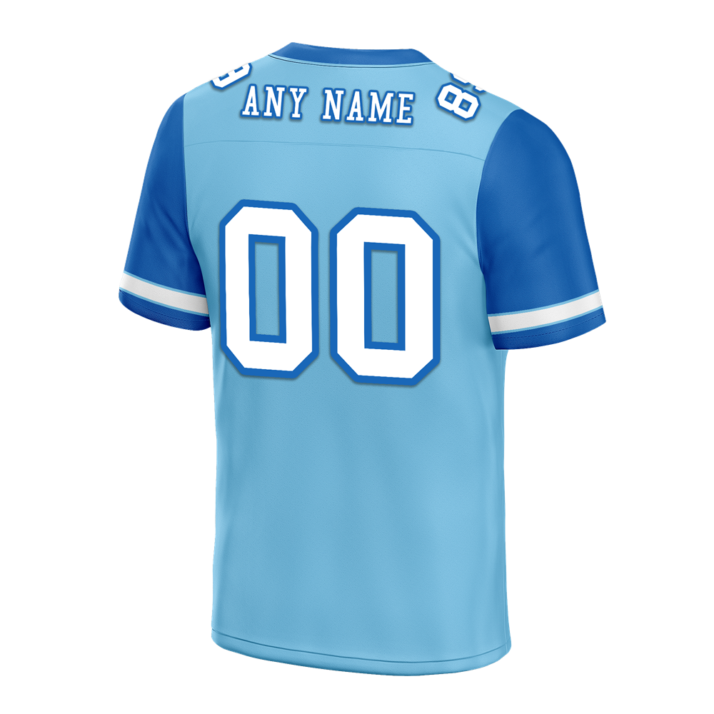 Custom Aqua Blue Two Tone White Personalized Authentic Football Jersey FBJ02-bc0fa0a