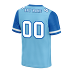 Custom Aqua Blue Two Tone White Personalized Authentic Football Jersey FBJ02-bc0fa0a