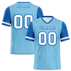 Custom Aqua Blue Two Tone White Personalized Authentic Football Jersey FBJ02-bc0fa0a