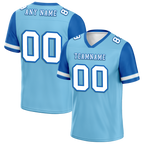Custom Aqua Blue Two Tone White Personalized Authentic Football Jersey FBJ02-bc0fa0a
