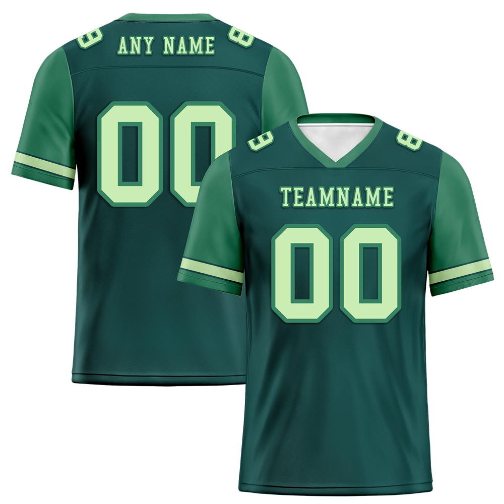 Custom Green Two Tone Pink Personalized Authentic Football Jersey FBJ02-bc0fa0b