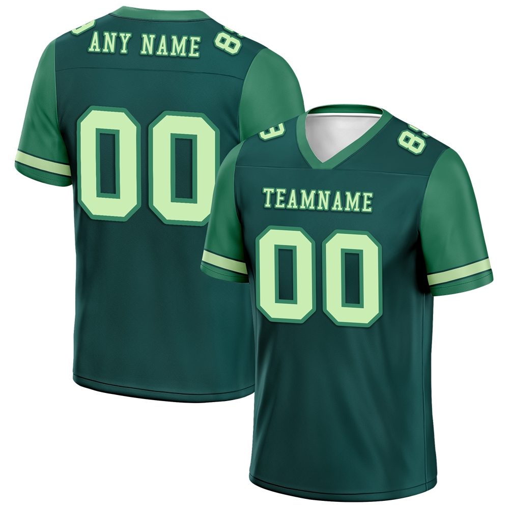 Custom Green Two Tone Pink Personalized Authentic Football Jersey FBJ02-bc0fa0b