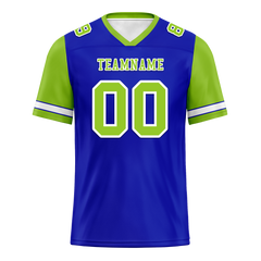 Custom Blue Green Two Tone Green Personalized Authentic Football Jersey FBJ02-bc0fa0c