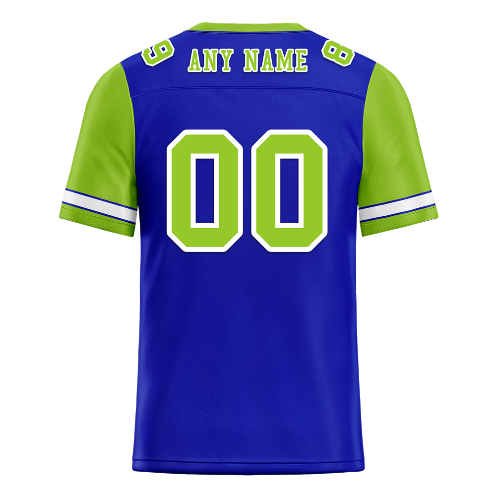 Custom Blue Green Two Tone Green Personalized Authentic Football Jersey FBJ02-bc0fa0c
