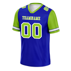Custom Blue Green Two Tone Green Personalized Authentic Football Jersey FBJ02-bc0fa0c
