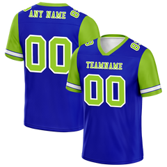 Custom Blue Green Two Tone Green Personalized Authentic Football Jersey FBJ02-bc0fa0c