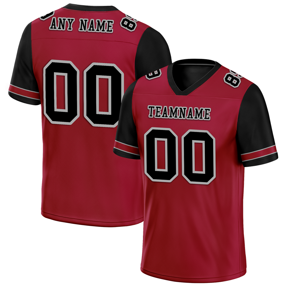 Custom Brown Black Two Tone Black Personalized Authentic Football Jersey FBJ02-bc0fa0d