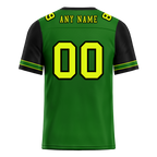 Custom Green Black Two Tone Yellow Personalized Authentic Football Jersey FBJ02-bc0fa0e