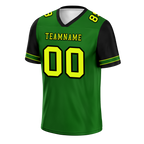 Custom Green Black Two Tone Yellow Personalized Authentic Football Jersey FBJ02-bc0fa0e