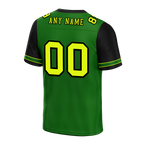 Custom Green Black Two Tone Yellow Personalized Authentic Football Jersey FBJ02-bc0fa0e