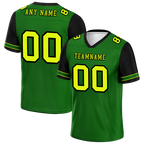 Custom Green Black Two Tone Yellow Personalized Authentic Football Jersey FBJ02-bc0fa0e