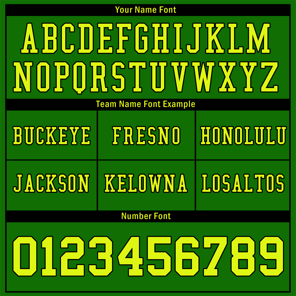 Custom Green Black Two Tone Yellow Personalized Authentic Football Jersey FBJ02-bc0fa0e