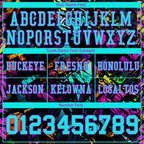 Custom Black Graffiti Pattern Aqua Personalized Authentic Football Jersey FBJ02-bc0faba