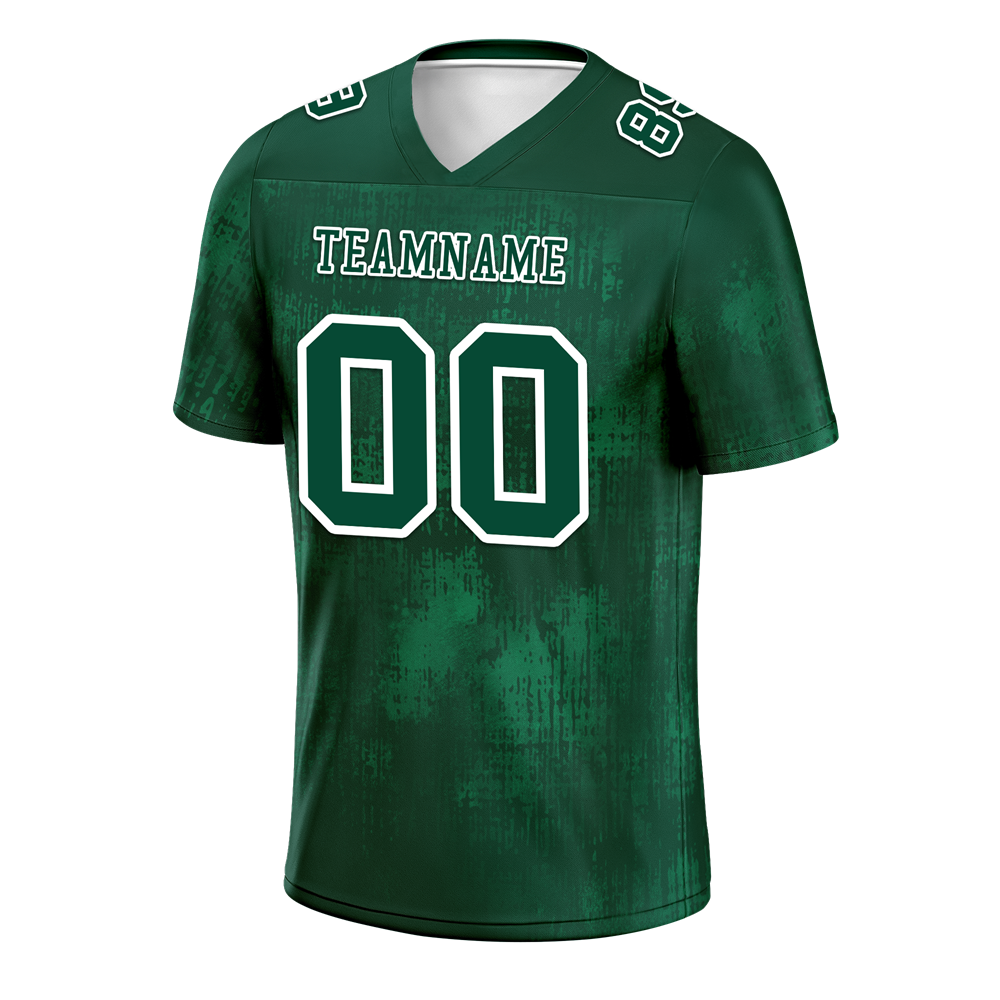 Custom Green Graffiti Pattern Green Personalized Authentic Football Jersey FBJ02-bc0fabb