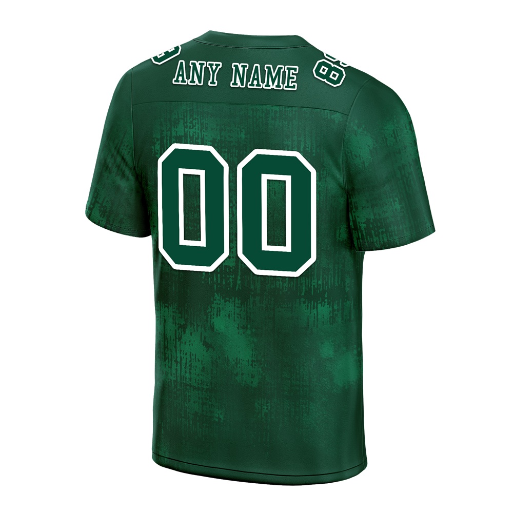 Custom Green Graffiti Pattern Green Personalized Authentic Football Jersey FBJ02-bc0fabb