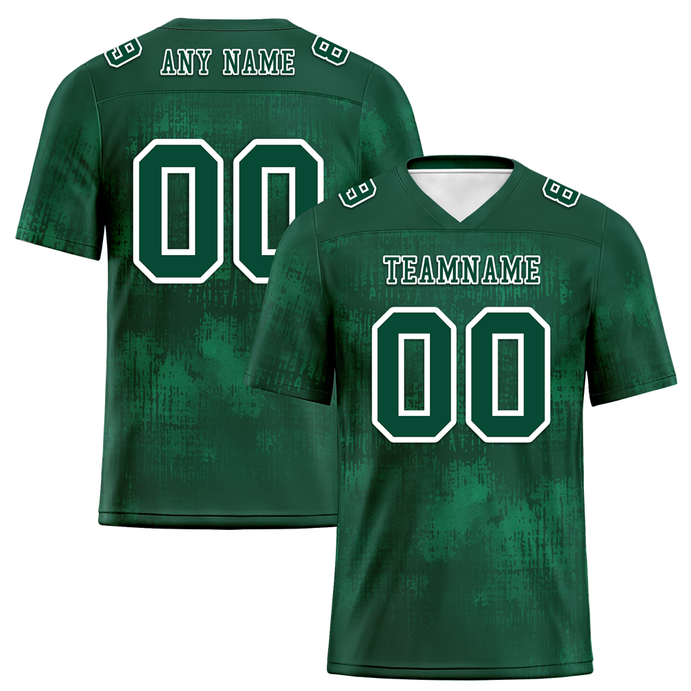 Custom Green Graffiti Pattern Green Personalized Authentic Football Jersey FBJ02-bc0fabb