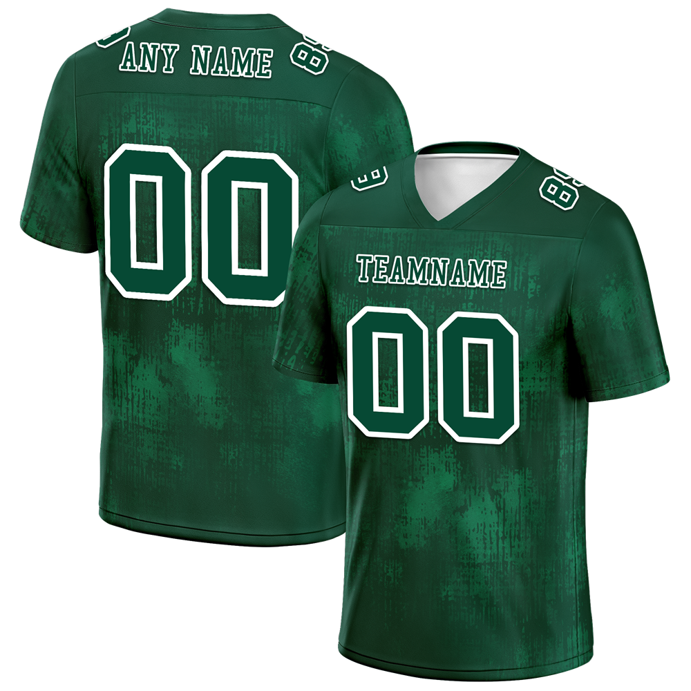 Custom Green Graffiti Pattern Green Personalized Authentic Football Jersey FBJ02-bc0fabb