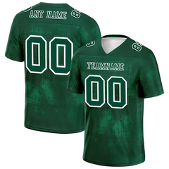 Custom Green Graffiti Pattern Green Personalized Authentic Football Jersey FBJ02-bc0fabb