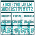 Custom White Graffiti Pattern Aqua Personalized Authentic Football Jersey FBJ02-bc0fabc