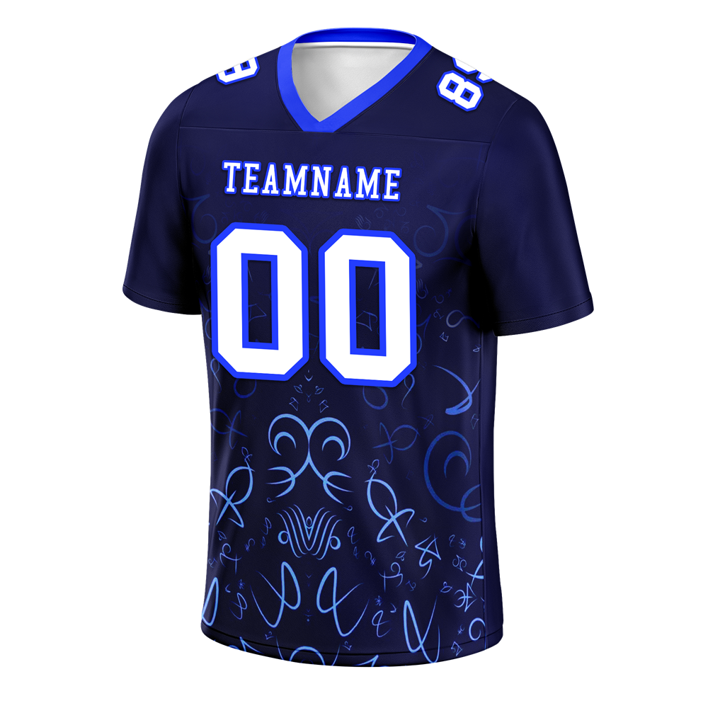 Custom Black Graffiti Pattern White Personalized Authentic Football Jersey FBJ02-bc0fabd