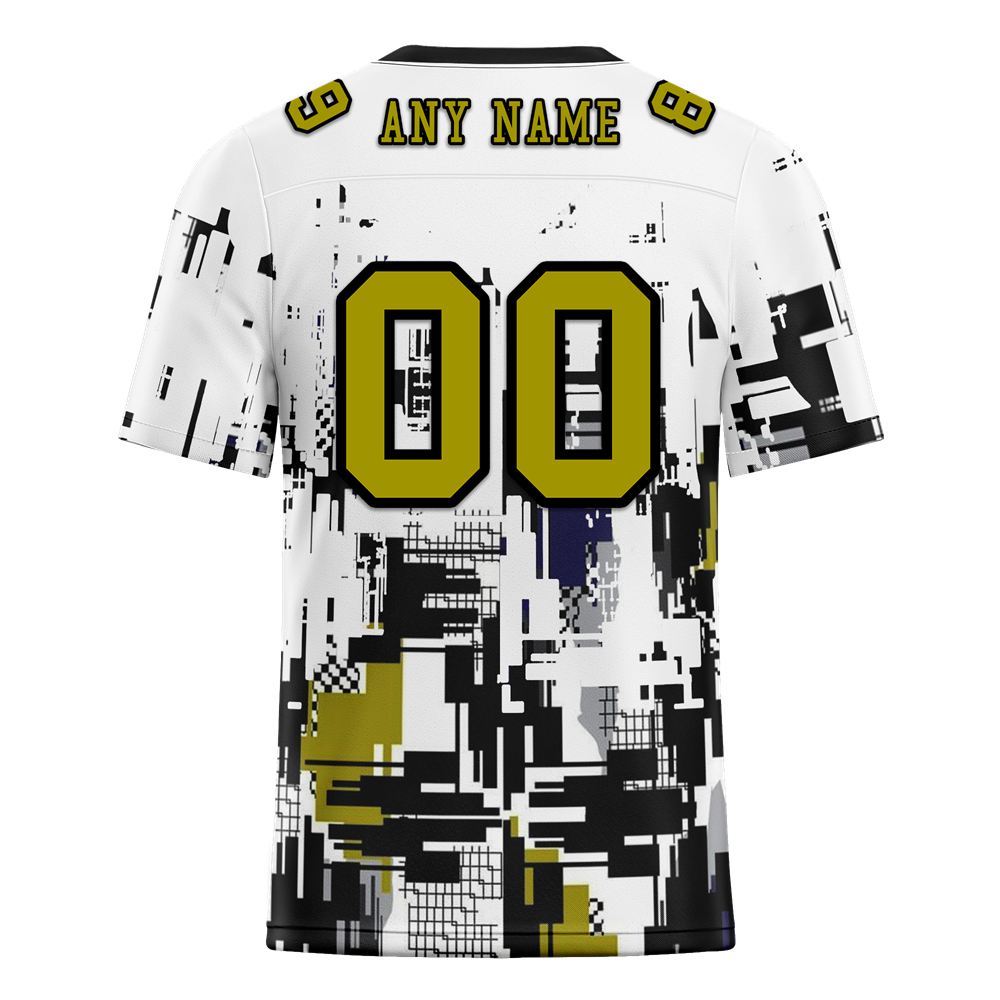Custom White Graffiti Pattern Orange Personalized Authentic Football Jersey FBJ02-bc0fabe